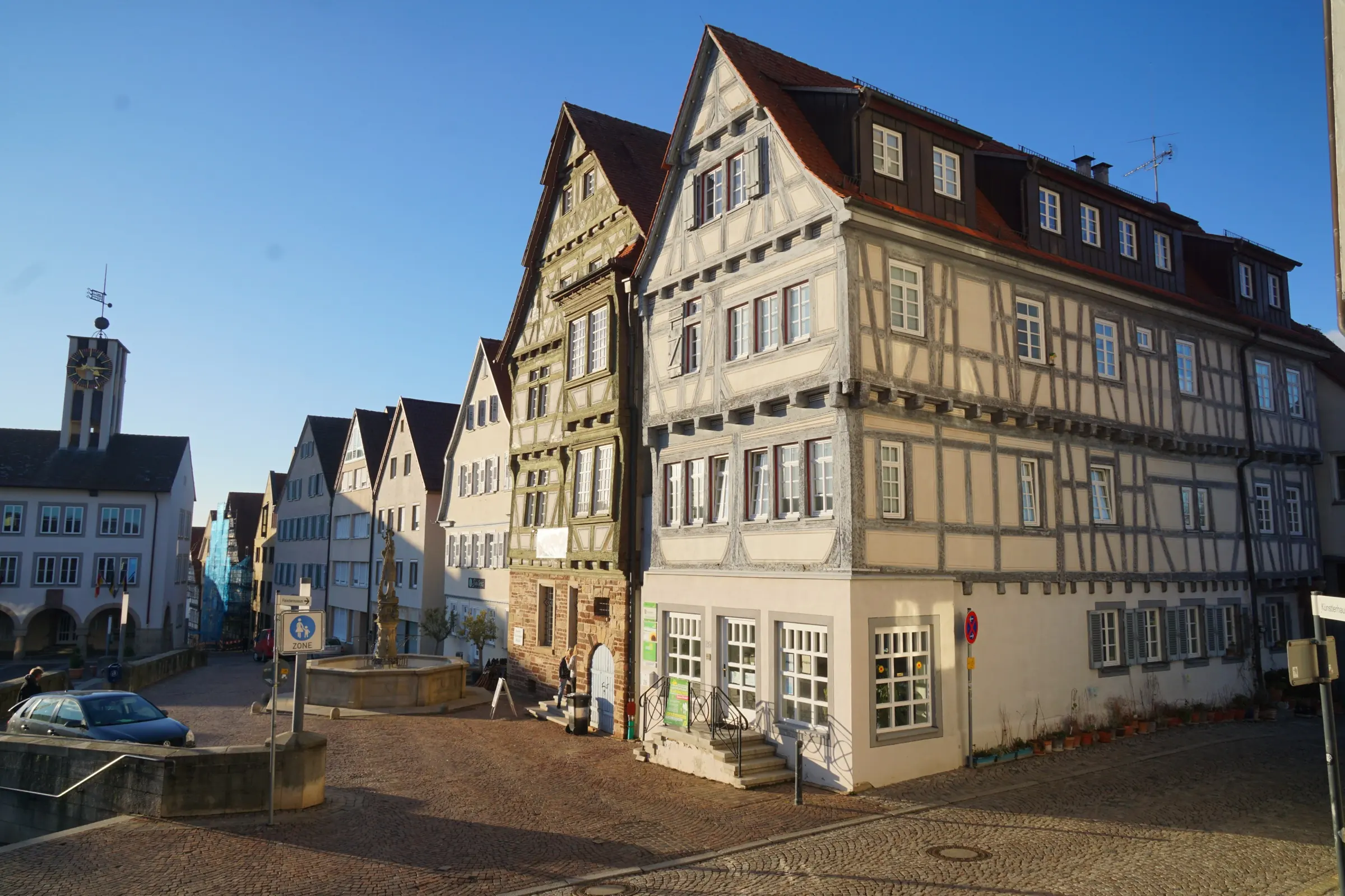 Fachwerkhäuser am Marktplatz in Böblingen